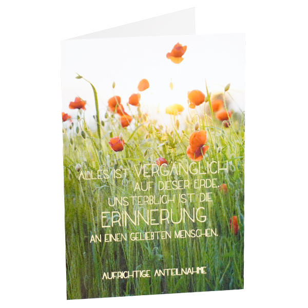 Motivkarte "Alles ist vergänglich auf dieser Erde.."