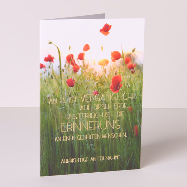 Greeting Card „Alles ist vergänglich auf dieser Erde..“