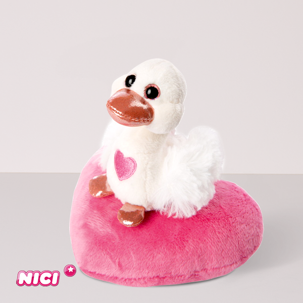 Weißer Plüsch-Schwan (10 cm)