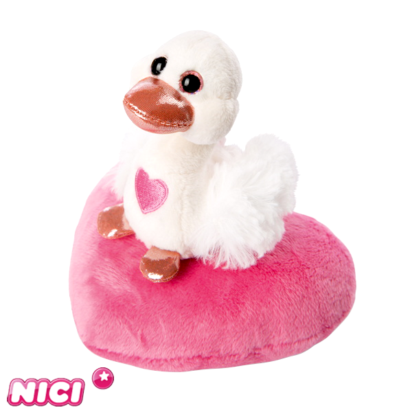Weißer Plüsch-Schwan (10 cm)