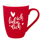 Softtouch-Tasse "Ich Liebe Dich"