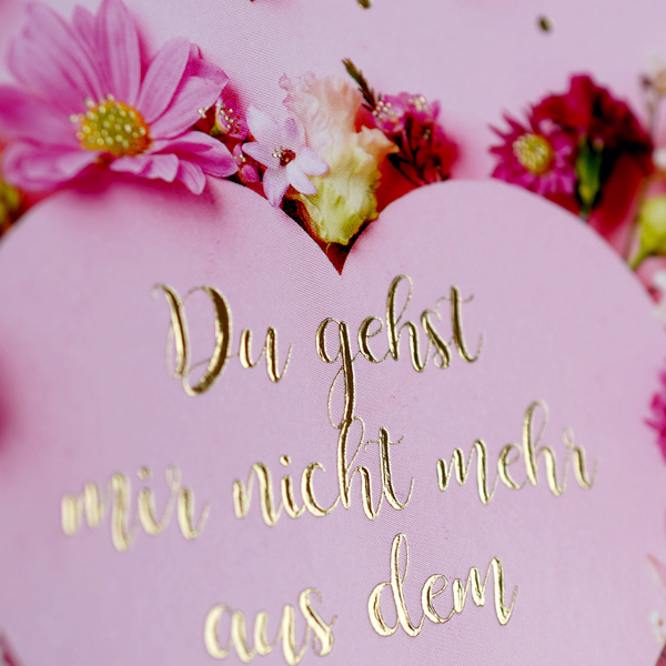 Greeting Card „Du gehst mir nicht mehr aus dem Herz“