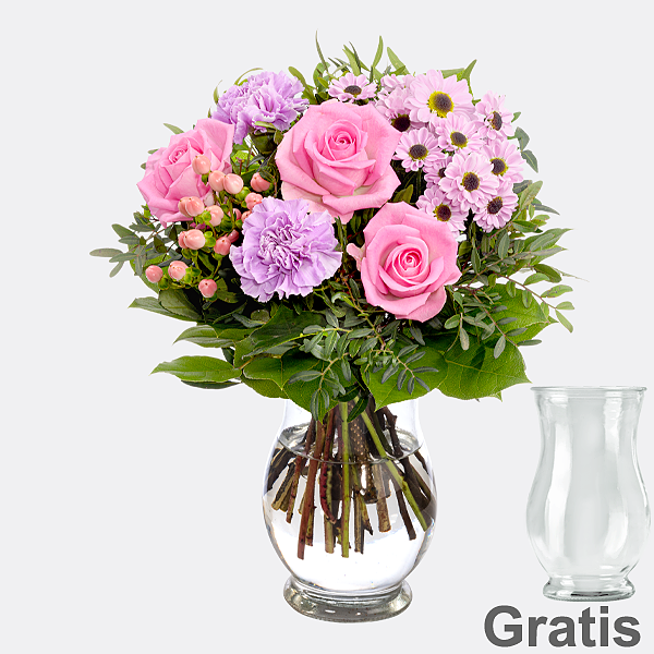 Blumenstrauß Freude mit Vase