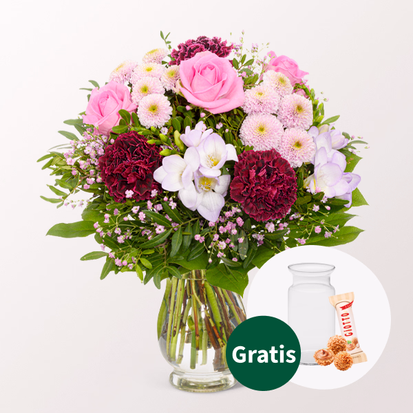 Blumenstrauß Blütenkuss mit Vase