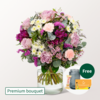 Premium Bouquet Traumhaft with Premium Vase & Teaballs & 3 Ferrero Giotto