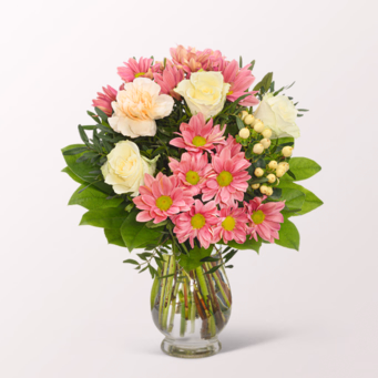 Blumenstrauß Frühlingsmorgen mit Vase