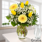 Blumenstrauß Sonnentag mit Vase