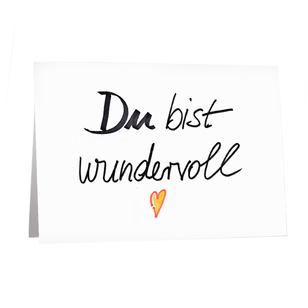 Greeting card "Du bist wundervoll"