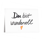 Greeting card "Du bist wundervoll"