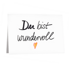 Greeting card "Du bist wundervoll"