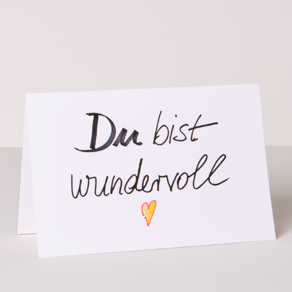 Motivkarte „Du bist wundervoll“