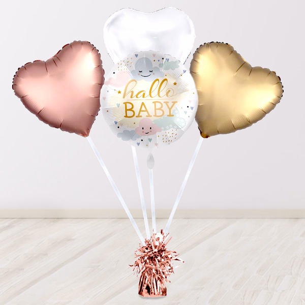 Helium Balloon Gift „Hallo Baby“