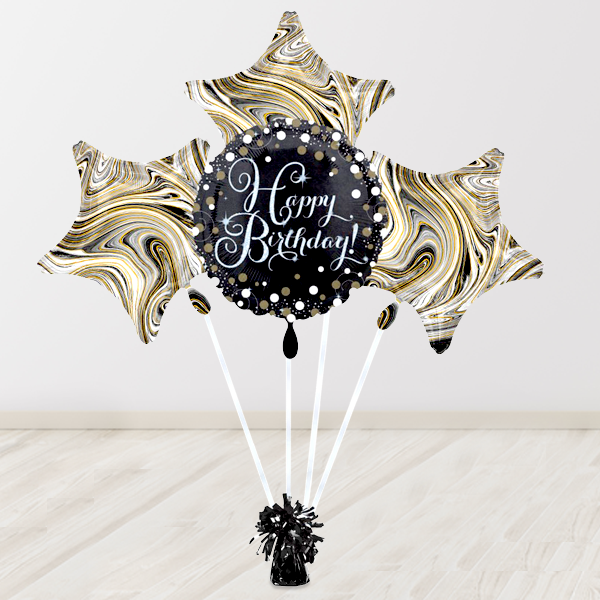 Helium Balloon "Happy Birthday" Sparkling