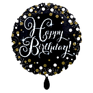Heliumballon-Geschenk "Happy Birthday" Sparkling Silver