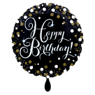 Heliumballon-Geschenk "Happy Birthday" Sparkling Silver