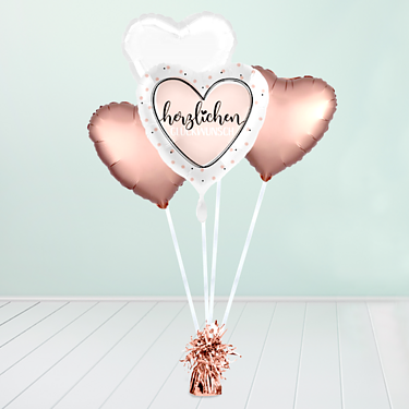 Helium Balloon Gift "Happy Birthday" rose gold