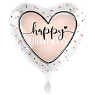 Heliumballon-Geschenk "Herzlichen Glückwunsch" Roségold