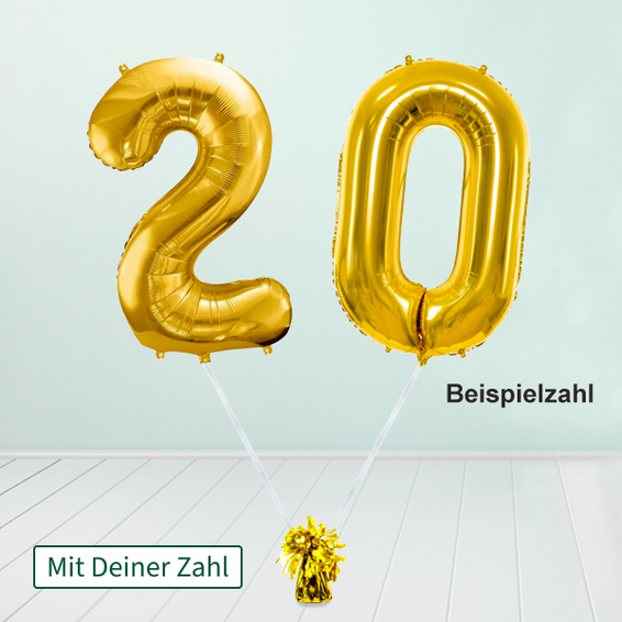 Heliumballon-Geschenk XXL-Zahlen