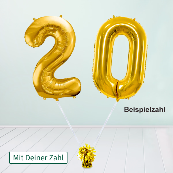 Heliumballon-Geschenk XXL-Zahlen