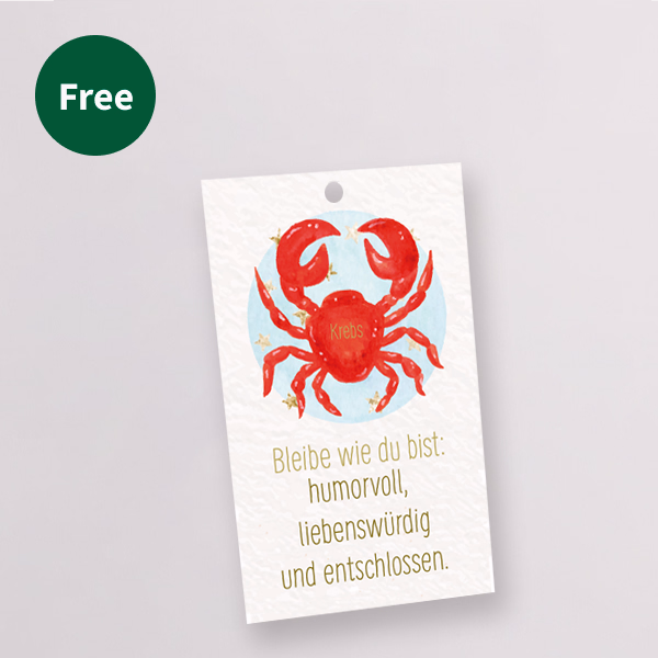 Zodiac Sign Flowercard „Cancer“