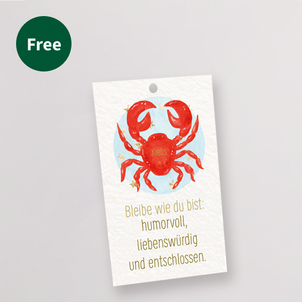 Zodiac Sign Flowercard „Cancer“
