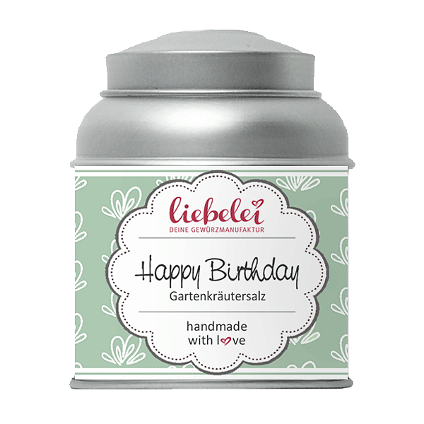 Garden herb salt "happy birthday"