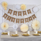 Jute garland "Happy Birthday"