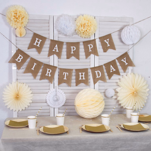 Jute Girlande „Happy Birthday“