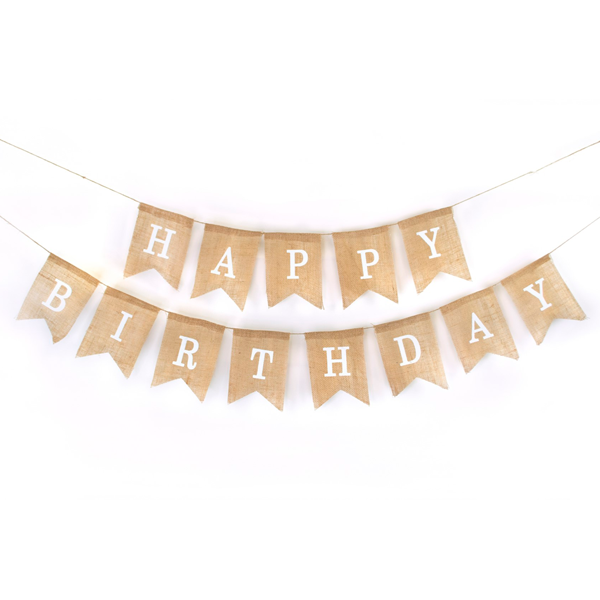 Jute garland "happy birthday" Send flowers online with FloraPrima.de