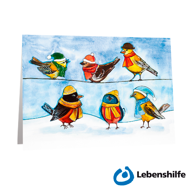 Motivkarte Lebenshilfe "Wintergezwitscher"
