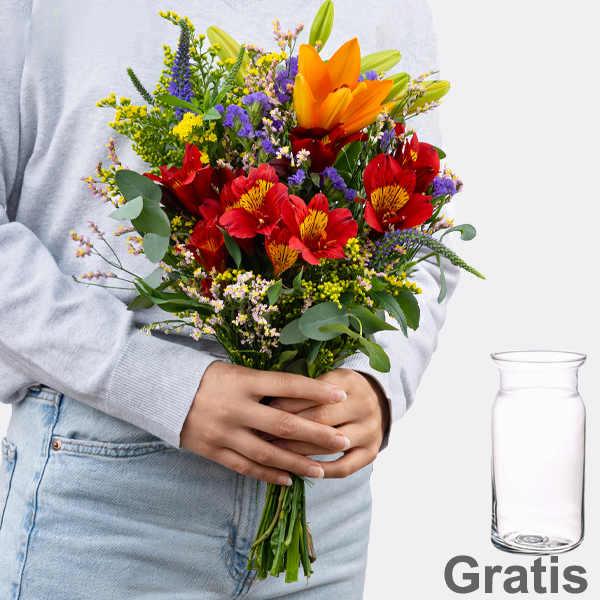 Blumenstrauß Blütenspiel mit Vase