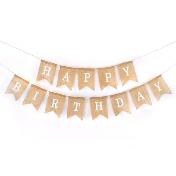Jute Girlande "Happy Birthday"