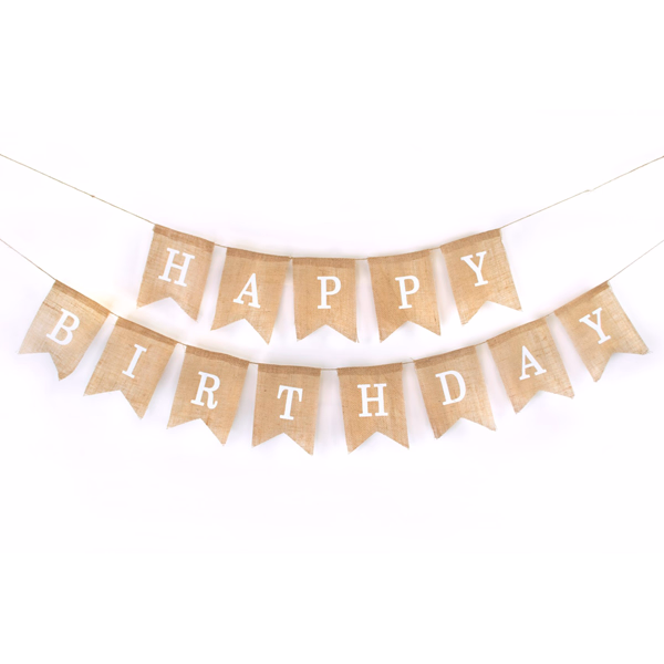 Jute Girlande "Happy Birthday"
