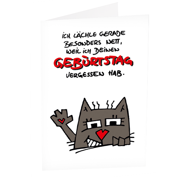 Motivkarte Geburtstag vergessen