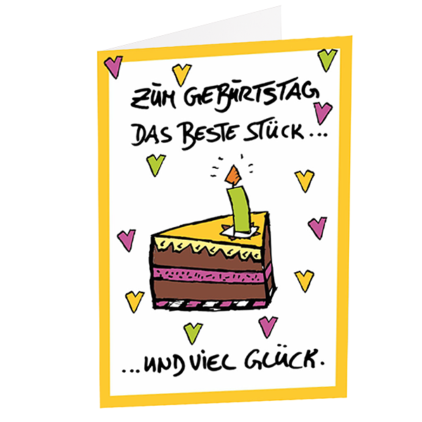 "Birthday cake" motif card