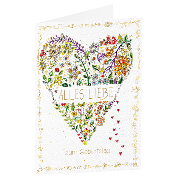 Motif card heart