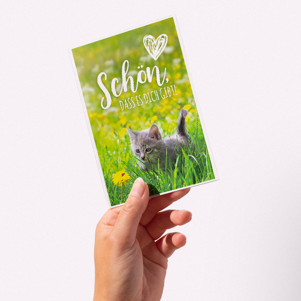 Motivkarte „Schön dass es Dich gibt“