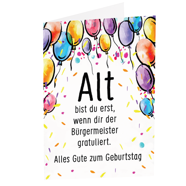 Motivkarte "wenn dir der Bürgermeister gratuliert"