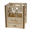 Windlicht "Frohe Weihnachten" (12 cm)