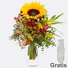 Blumenstrauß Lebenslust mit Vase