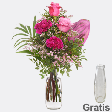 Blumenstrauß Herbstbrise mit Vase
