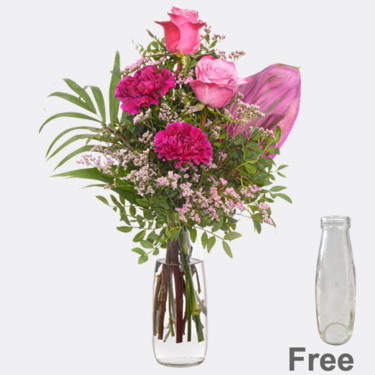 Flower Bouquet Herbstbrise with vase