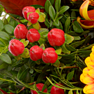 Blumenstrauß Herbstsymphonie mit Vase