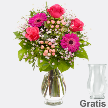 Blumenstrauß Blütenkuss mit Vase