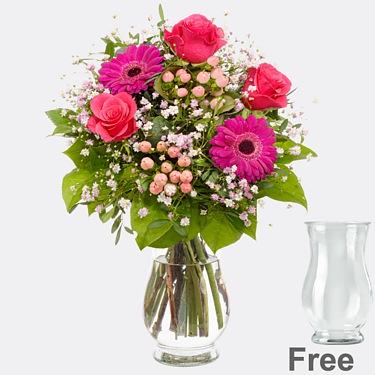 Flower Bouquet Blütenkuss with vase