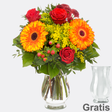 Blumenstrauß Landpartie mit Vase