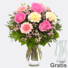 Blumenstrauß Herbstglück mit Vase