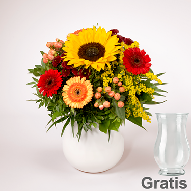 Blumenstrauß Herbstfest mit Vase