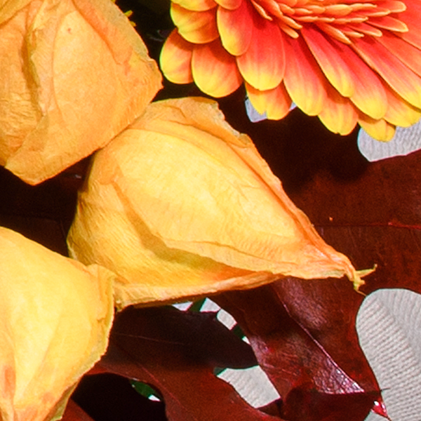 Blumenstrauß Herbstfest mit Halloren Kugeln & Vase