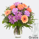 Blumenstrauß Herbstlaune mit Vase